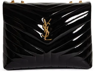 Medium Lou Puffer Patent Shoulder Bag
