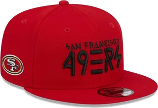 Men's New Era Scarlet San Francisco 49ers Word 9FIFTY Snapback Hat