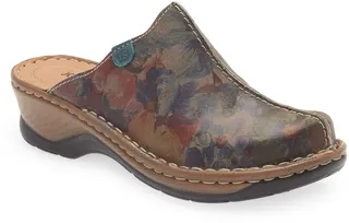 Catalonia Leopard Print Leather Clog
