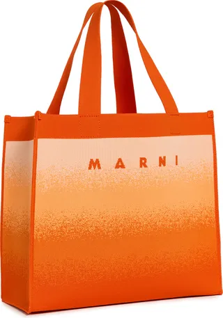 Marni Shopping Medium Knit Jacquard Tote