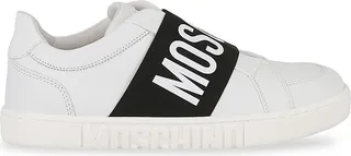 Logo Band Slip On Leather Sneakers