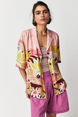 Camp Place Printed Shirt by Scotch & Soda at Free People