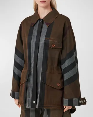 Check Collared Utility Jacket