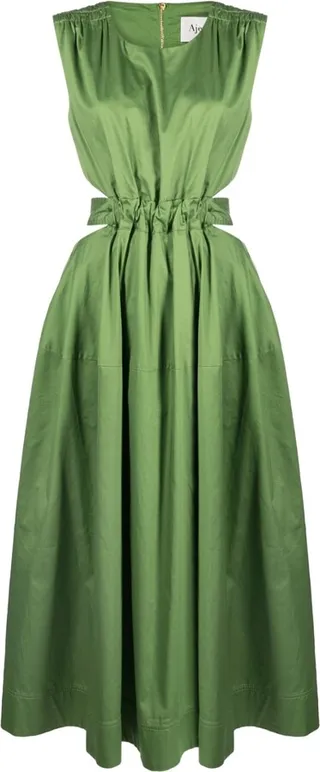Zorina tie-detail midi dress