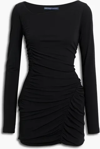 Ruched jersey mini dress