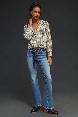 Good American Petite Bootcut Jeans Blue