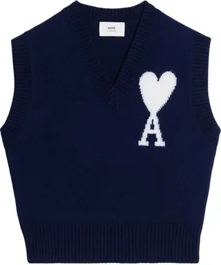 Logo-Intarsia Knit Vest