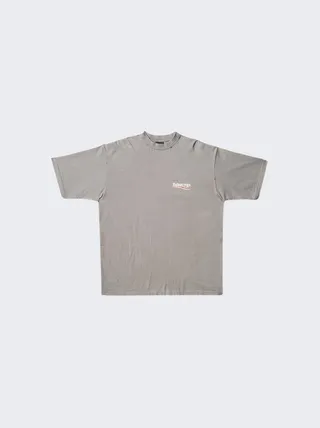Political Campaign Large Fit T-shirt Grey