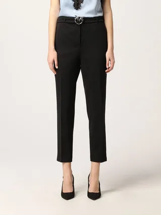 Pinko cropped pants in viscose blend