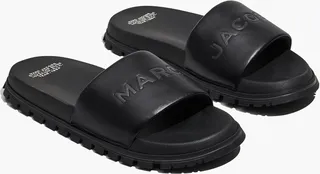 The Leather Slide - Black