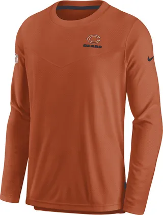Nike Men's Dri-FIT Lockup (NFL Chicago Bears) Long-Sleeve Top in Orange