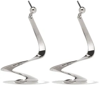 sterling silver Mobius earrings