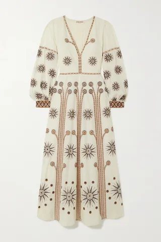 Emporio Sirenuse - + Net Sustain Adelaide Balance Embroidered Cotton-voile Maxi Dress - Ivory