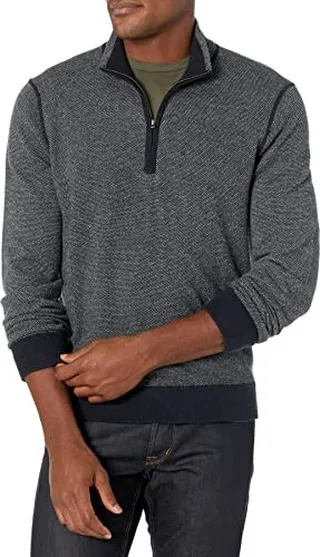 Vince Men's Birdseye Quarter Zip