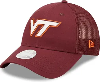 Women's New Era Maroon Virginia Tech Hokies 9FORTY Logo Spark Trucker Snapback Hat