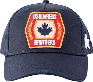 Dsquared2 Distressed Logo Embroidered Baseball Cap
