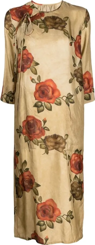 Floral-Print Midi Dress