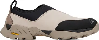 ROA Black & Taupe Slip-On Sneakers