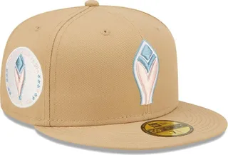 Men's New Era Tan Atlanta Braves 1972 Mlb All-Star Game Sky Blue Undervisor 59FIFTY Fitted Hat