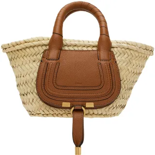 Chloé Brown & Beige Mini Marcie Tote