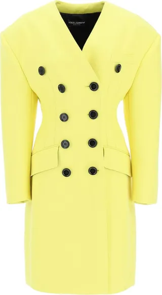 Oversized Shoulders Wool Coat