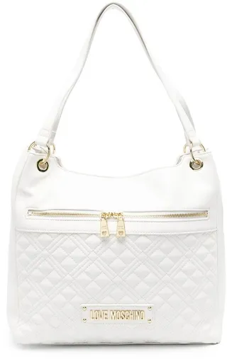 Logo-Plaque Quilted Tote Bag