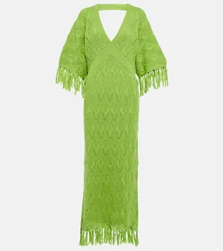 Simmons fringe-trimmed maxi dress