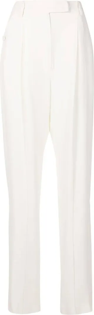 Window Crepe high-waisted trousers