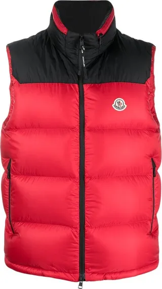 Red Ophrys Hooded Quilted Gilet