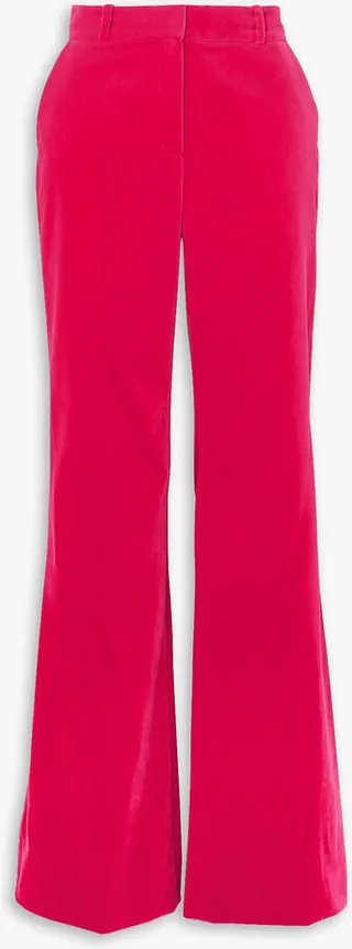 David cotton-velvet wide-leg pants