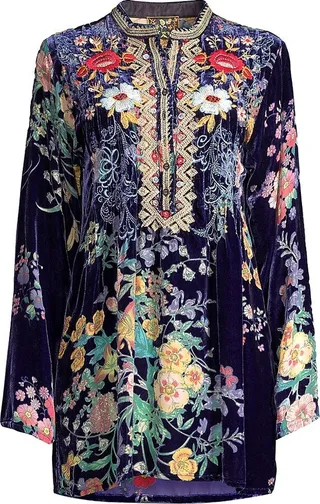 Bouquet Burnout Nephele Tunic Top