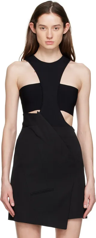 Alexander McQueen Black Cutout Bodysuit