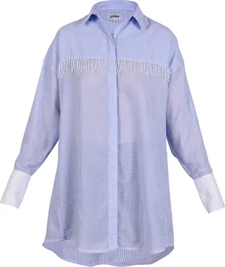 puka - Blue Seersucker Ulu Dress