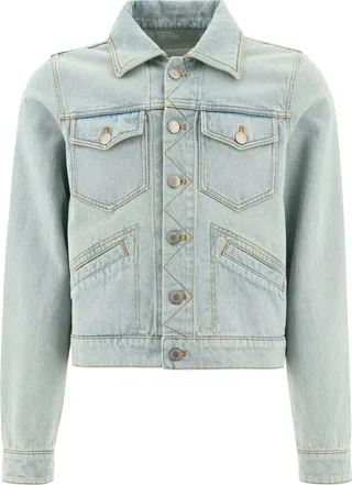 AMI Buttoned Long-Sleeved Denim Jacket