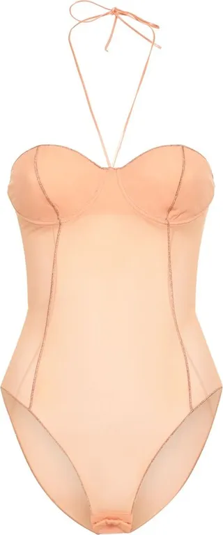 Mesh necklace bodysuit