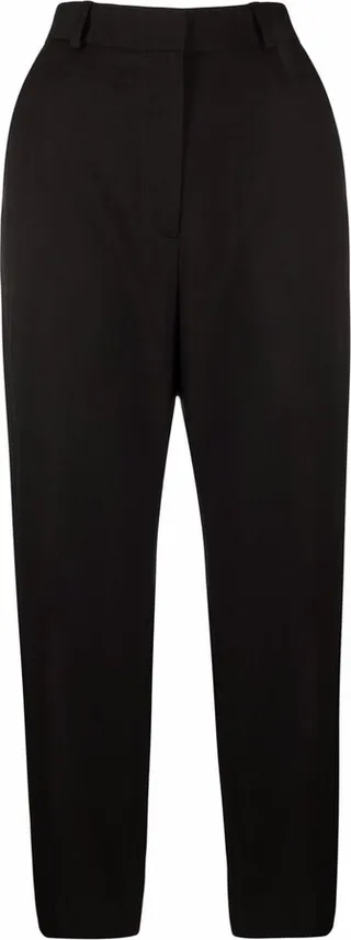 Cropped High-Waist Trousers