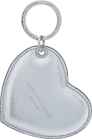 Heart Pebble-Leather keyring