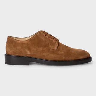 Women's Tan Suede 'Turner' Derby Shoes