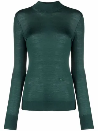 Turtle-Neck Wool Longsleeved Top