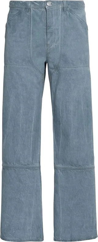 Light-Wash Wide Leg Jeans