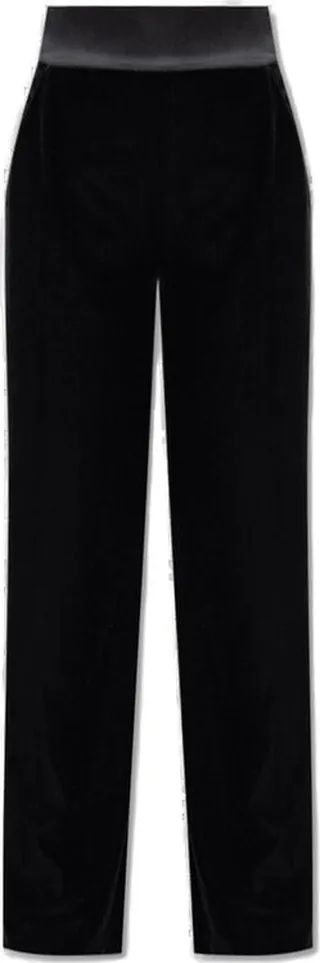 Emporio Armani High-Waist Contrast Waistband Trousers