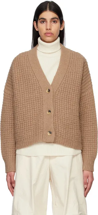 Lauren Manoogian Tan Balloon Sleeve Cardigan