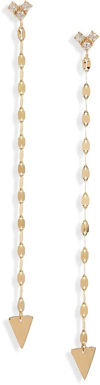 Vista Diamond Cluster Linear Drop Earrings