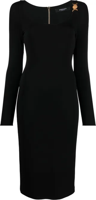 Medusa plaque midi dress