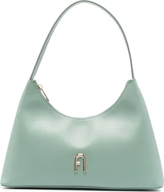 Logo-Plaque Leather Shoulder Bag