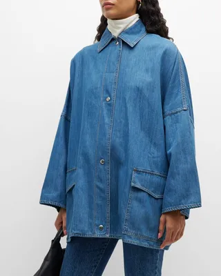 Oversized Denim Shirt Jacket