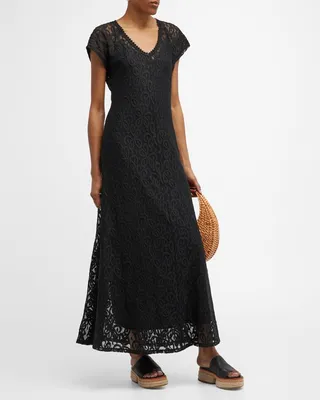 Corinne Sheer Lace Maxi Dress