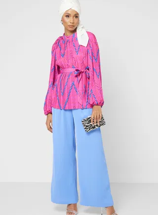 Printed Top And Pant Set