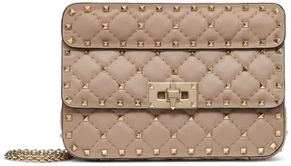 Small Rockstud Leather Shoulder Bag