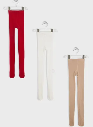 Kids 3 Pack Assorted Tights